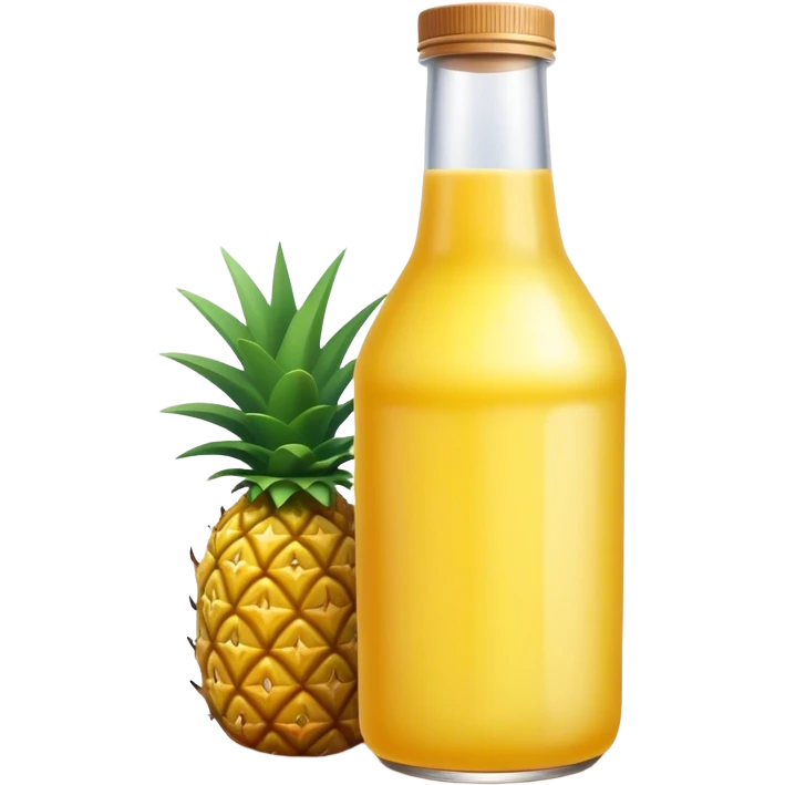 Bottle pineapple juice emoji