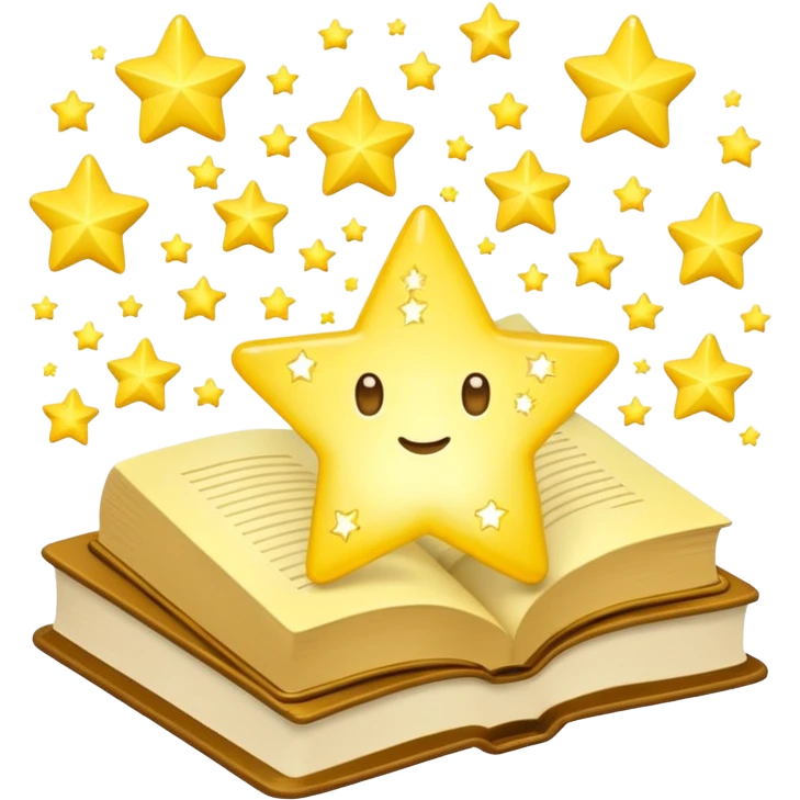   books + stars emoji