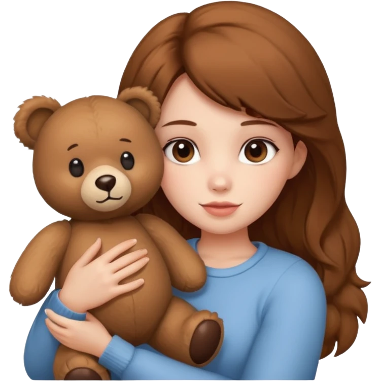 spetical girl with bear  emoji