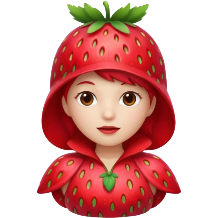 A strawberry outfit emoji