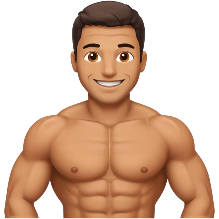 smug muscular shirtless colombian emoji