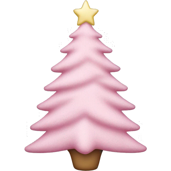 pastel pink christmas tree emoji
