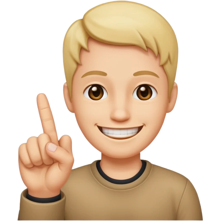 Smiling middle finger emoji