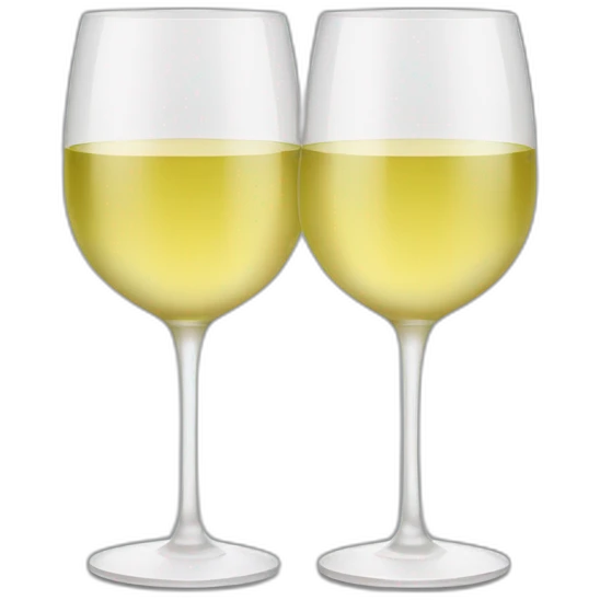 toasting of two white wine glasses emoji