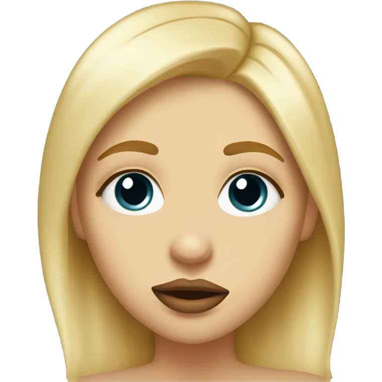 blonde girl kissy face emoji