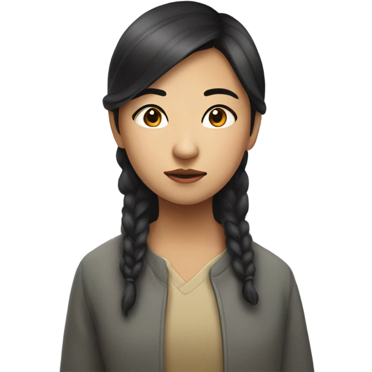 asian girl who's mbti is intp emoji