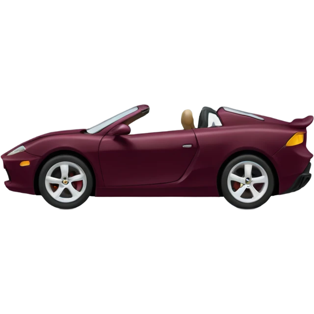 burgundy sports car emoji