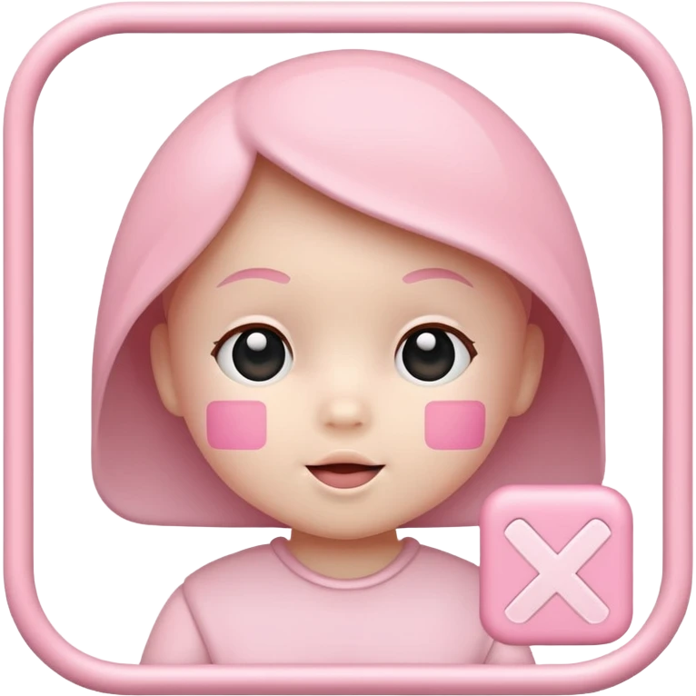 square baby pink check mark emoji