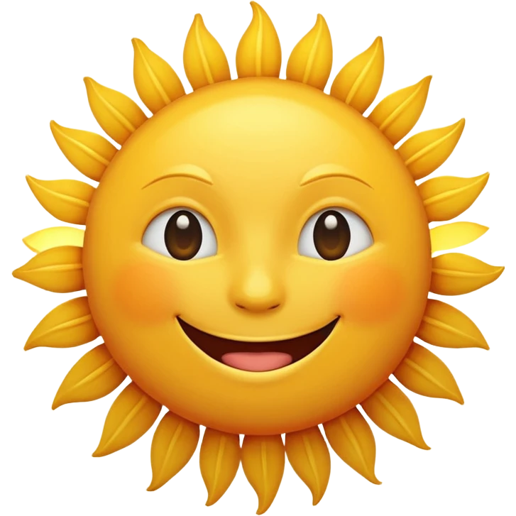 smiling sun emoji, simple and cheerful emoji