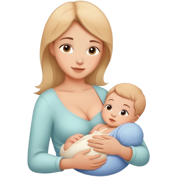breastfeeding mother and baby emoji