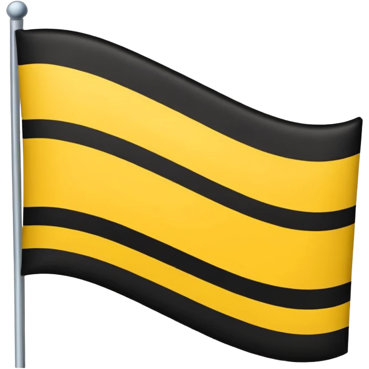 Flag top black bottom yellow emoji