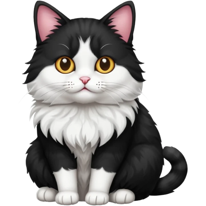 create me an emoji that is a cat that is black and white emoji