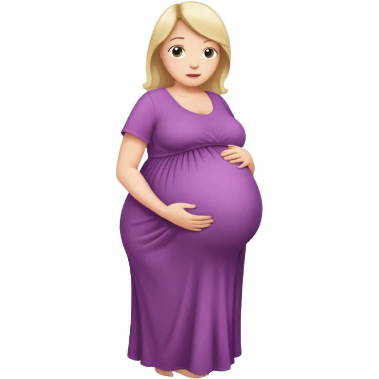 heavily pregnant woman with extremely abnormally huge overdue belly emoji