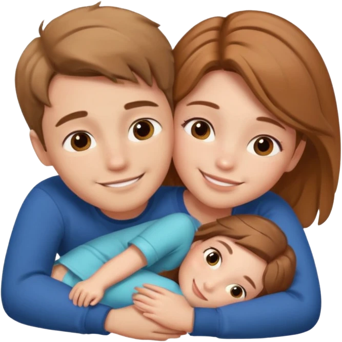 Boy and girl together close relationship cute Laying down hugging emoji