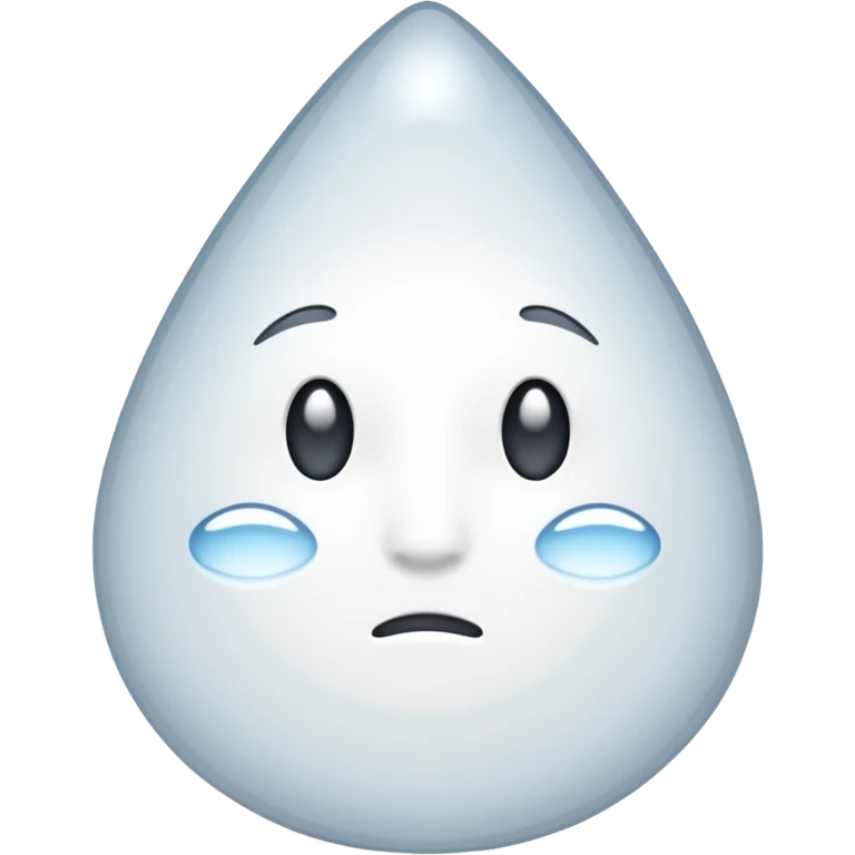 Big White tear drop emoji