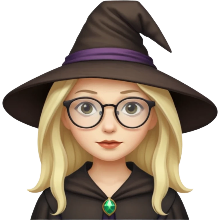 Ugly Blonde Witch with Glasses emoji