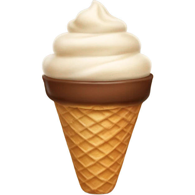 an ice cream cone with cappuccino inside emoji