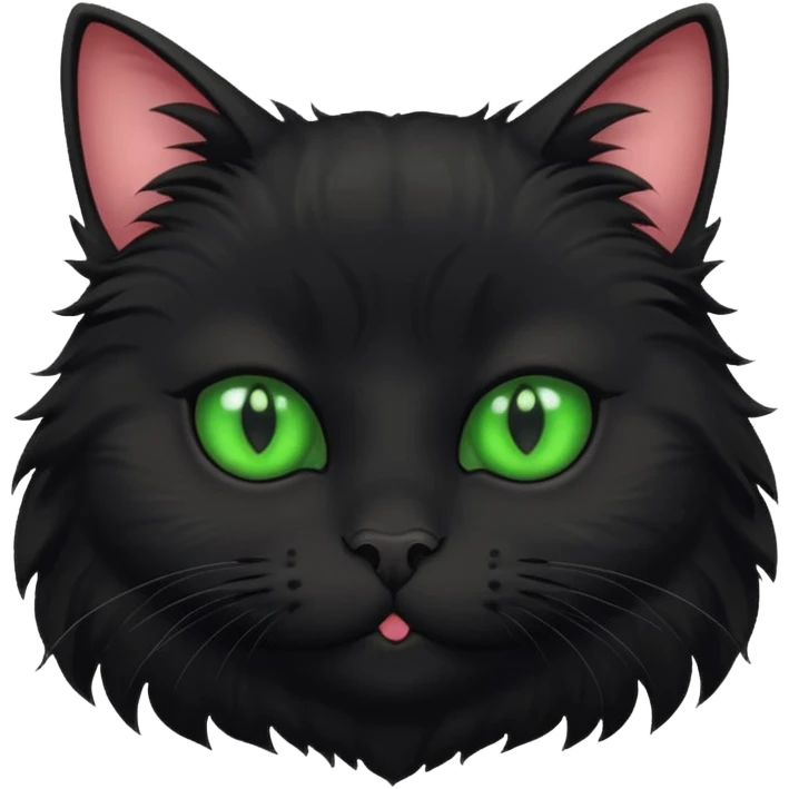 Ugly black cat  emoji