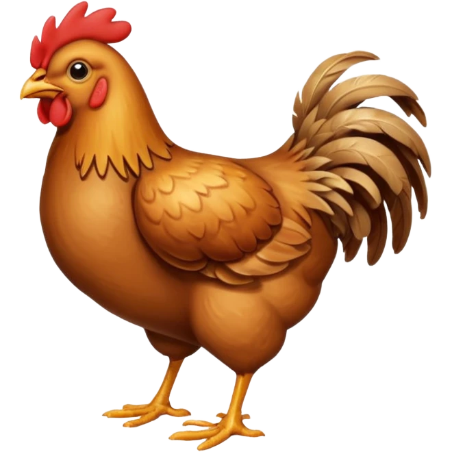 Pooping chicken emoji