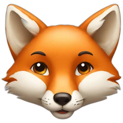 Fox face giving a kiss emoji