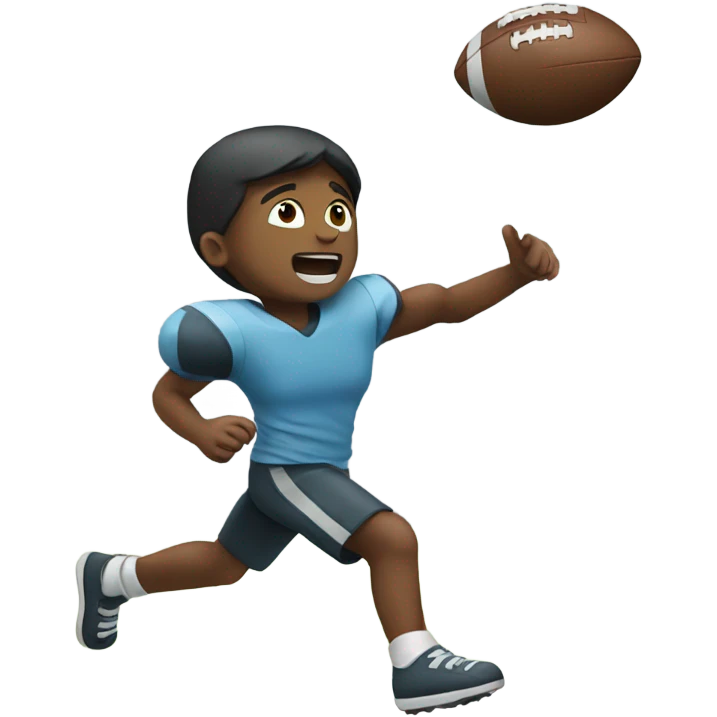 Kid throwing football emoji