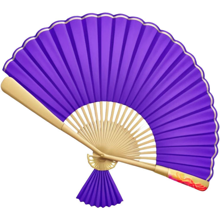 purple had fan with pleats emoji