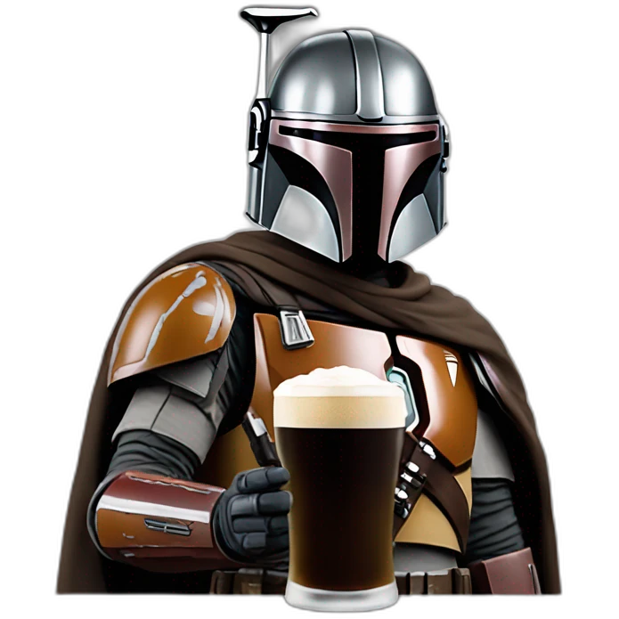 mandalorian drinking guinness emoji