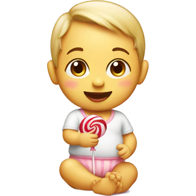 Baby with lollipop  emoji