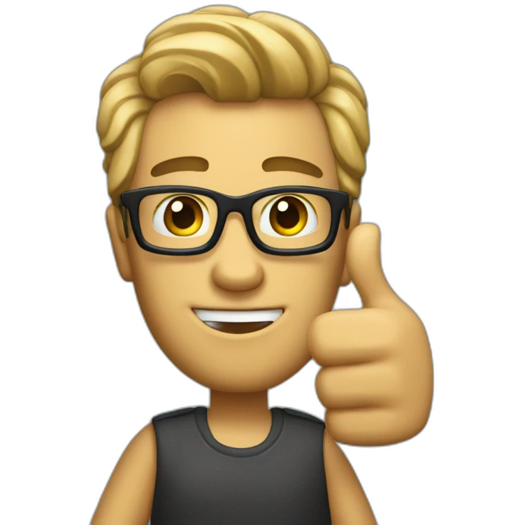 Kaney West giving a thumbs-up emoji