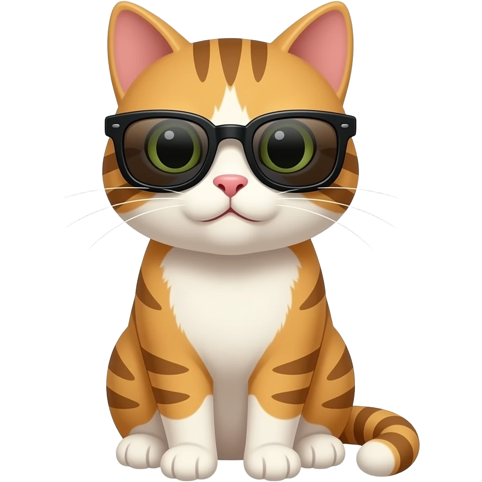 Cat wearing sunglasses emoji