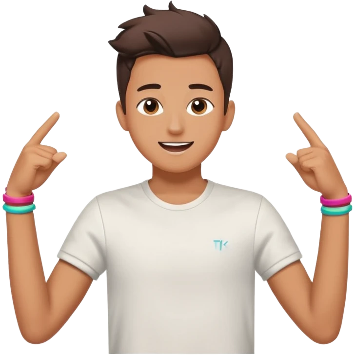 boy tiktok dance half body no tiktok logo emoji