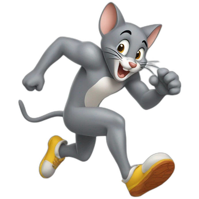 Tom y jerry corriendo emoji