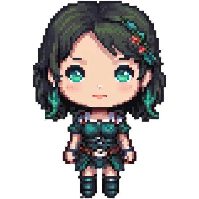 chibi female human character, short proportions, large head emoji