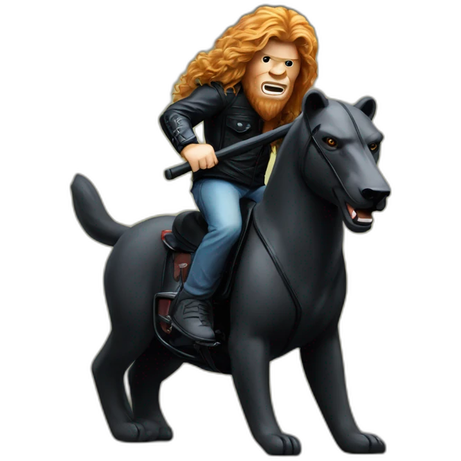 Dave Mustaine ridding bear emoji