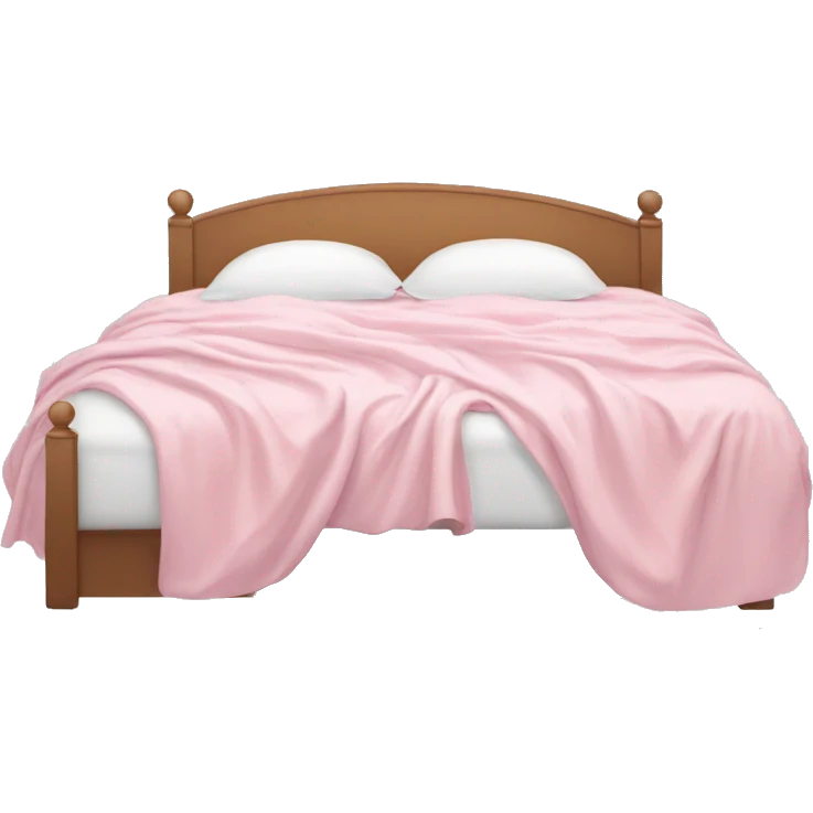 white bed with pink sheets aesthetic emoji