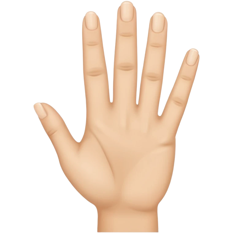 Hand with all fingers up except ring finger emoji