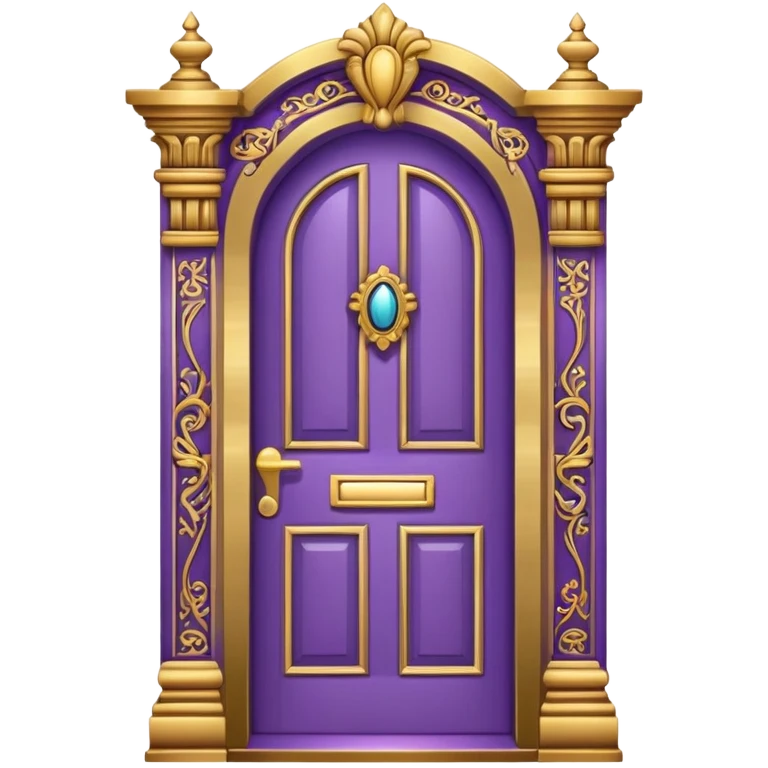 purple door gold frame emoji