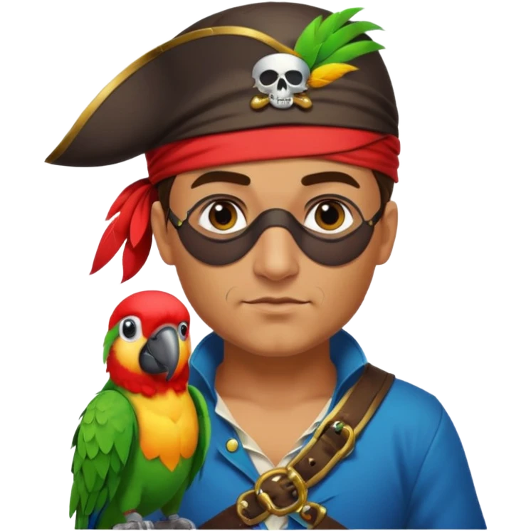 pirate and parrot emoji