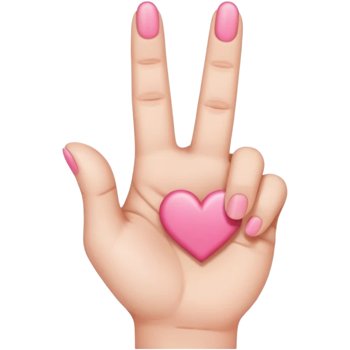 One hand crossing index finger over thumb like the Kpop finger heart emoji