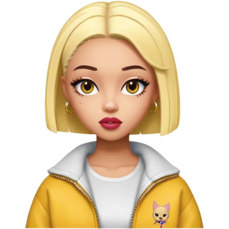 doja cat as pretty bratz baddie with a buzz cut emoji