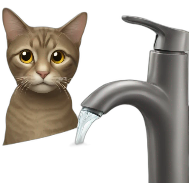 cat drinking bathroom water emoji