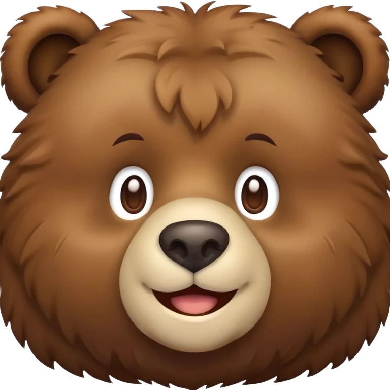 create a simple bear face emoji emoji