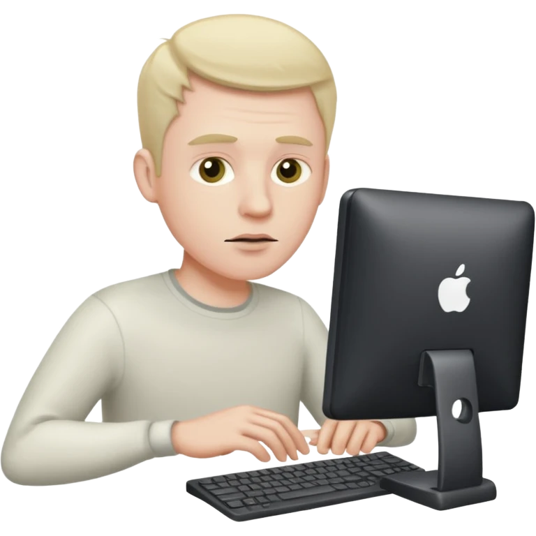 A WHITE MAN WITH A PC  emoji