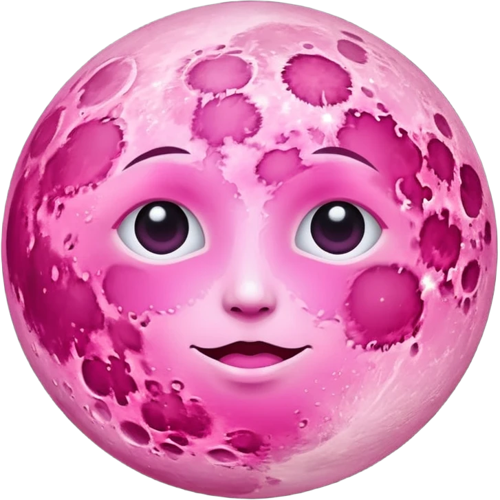 Pink moon emoji