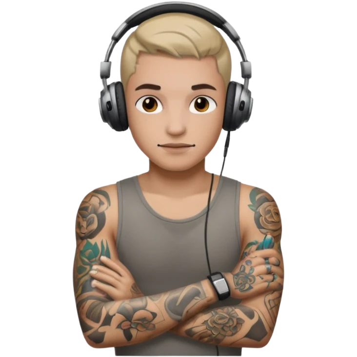 headphone and tattıes emoji