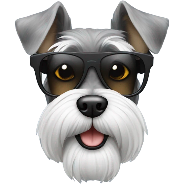 Schnauzer with sunglasses emoji