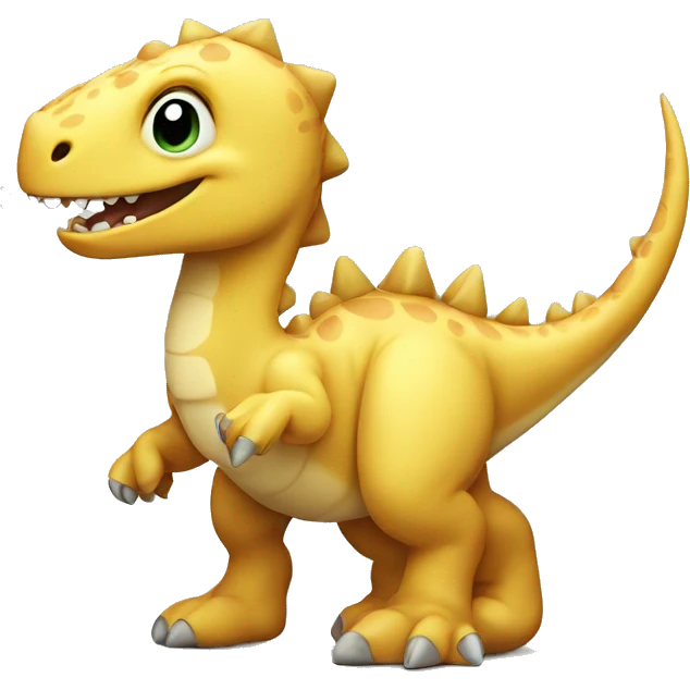 Cute blond dinosaur emoji