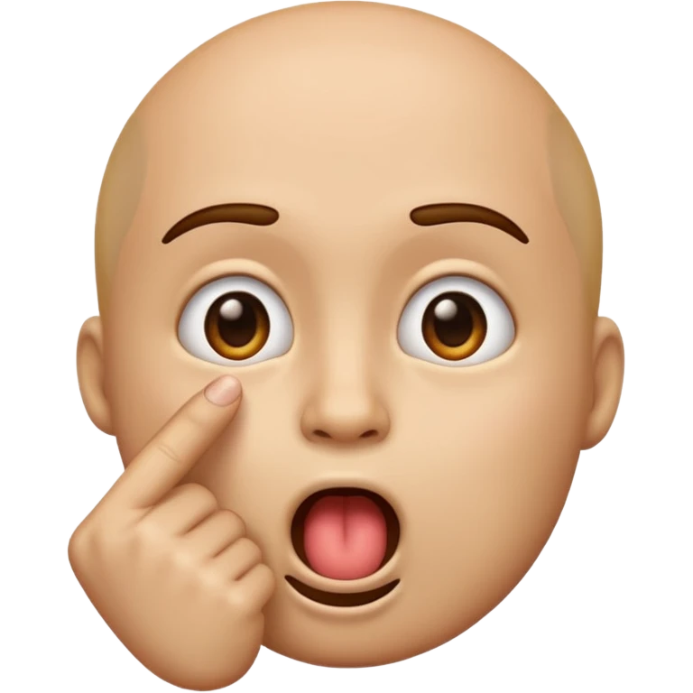 slay emoji, with a top of the finger in the mouth.  emoji