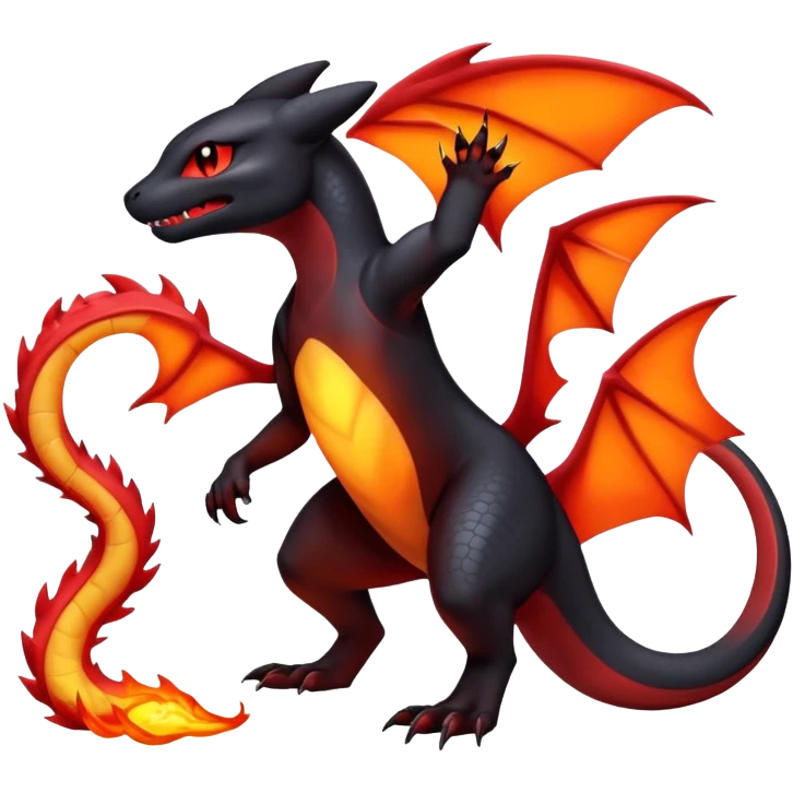 Salandit-Umbreon-Charmeleon-Fakémon-hybrid-creature (full body)  emoji