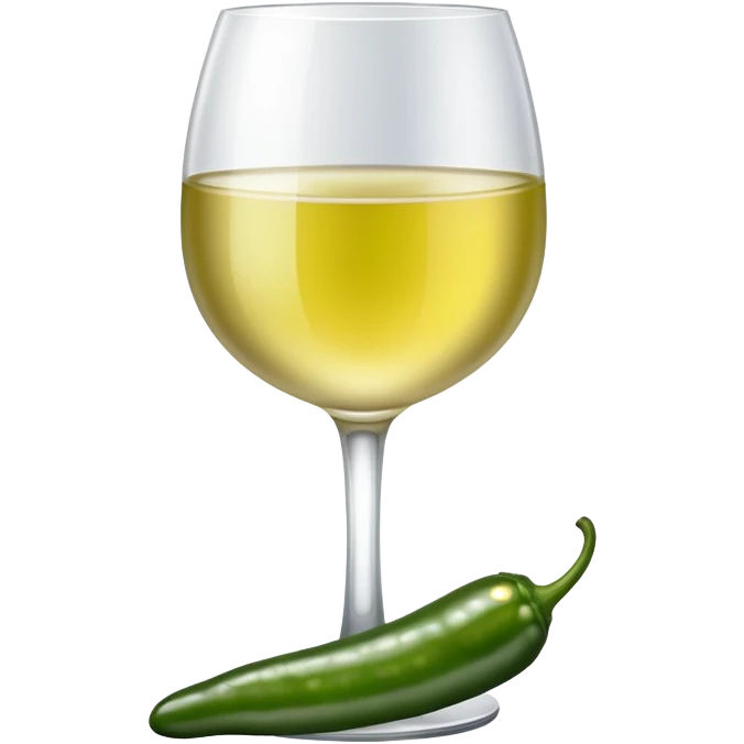 White wine with jalapeño emoji